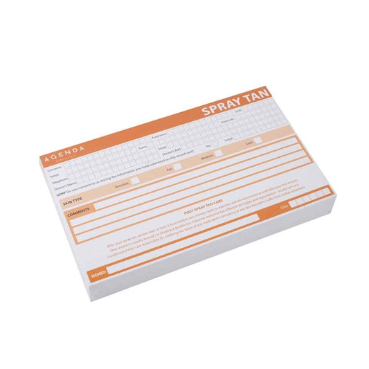Spray Tan Record Cards