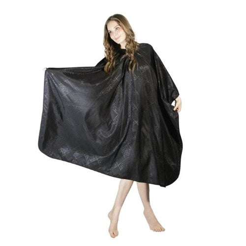 Rose Cape - Elasticated Fasten with Hook Fasten - Black