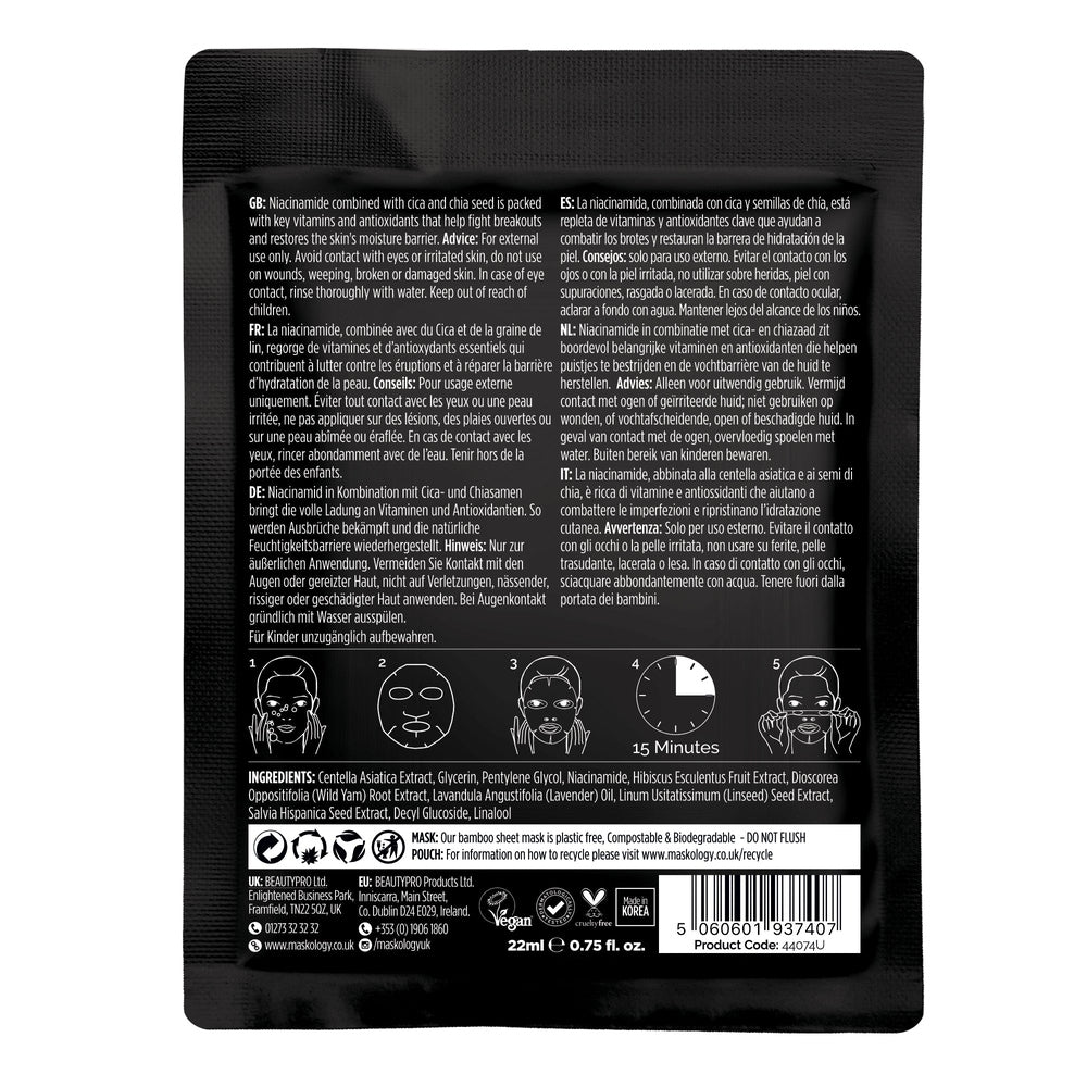 Maskology NIACINAMIDE Professional Face Sheet Mask