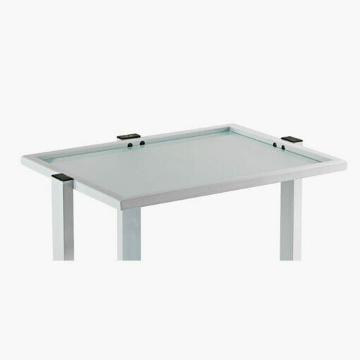 Stratus Beauty Trolley White Glass Shelves