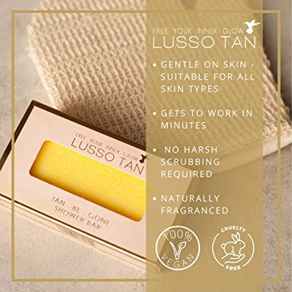 Lusso Tan Be Gone Shower Bar - Fresh Lemon