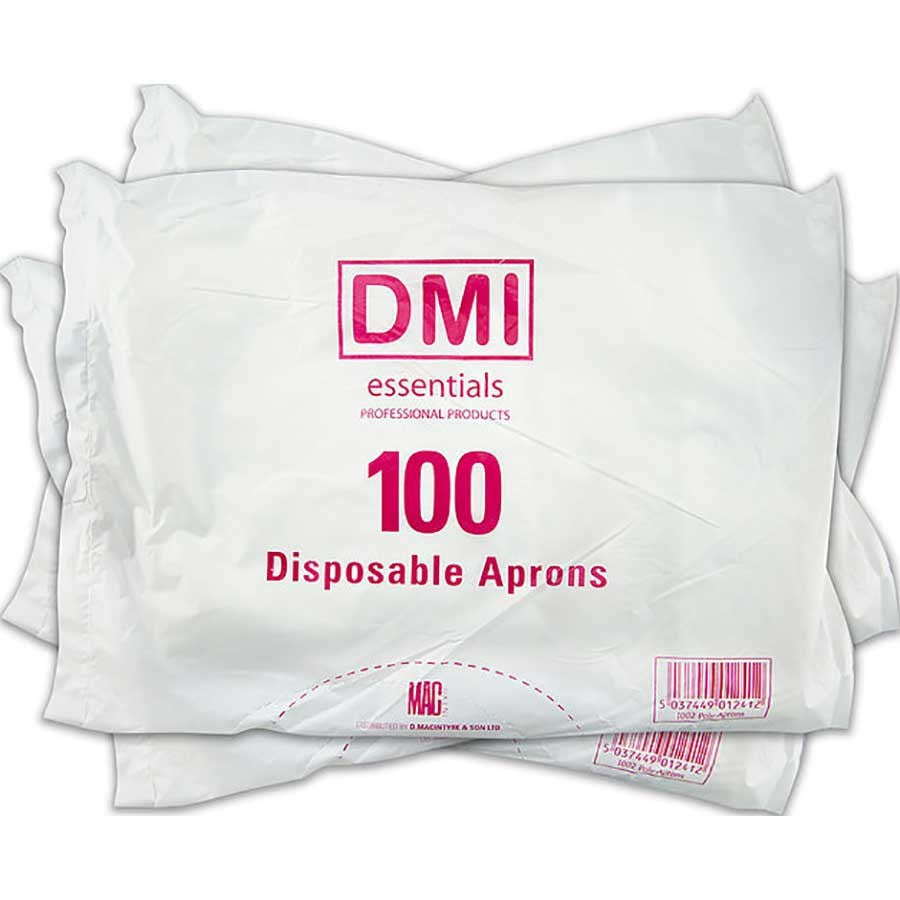100 White Aprons Disposable