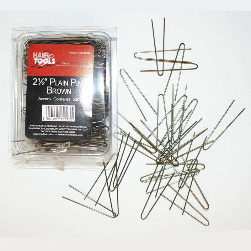2.5" Plain Pins Brown