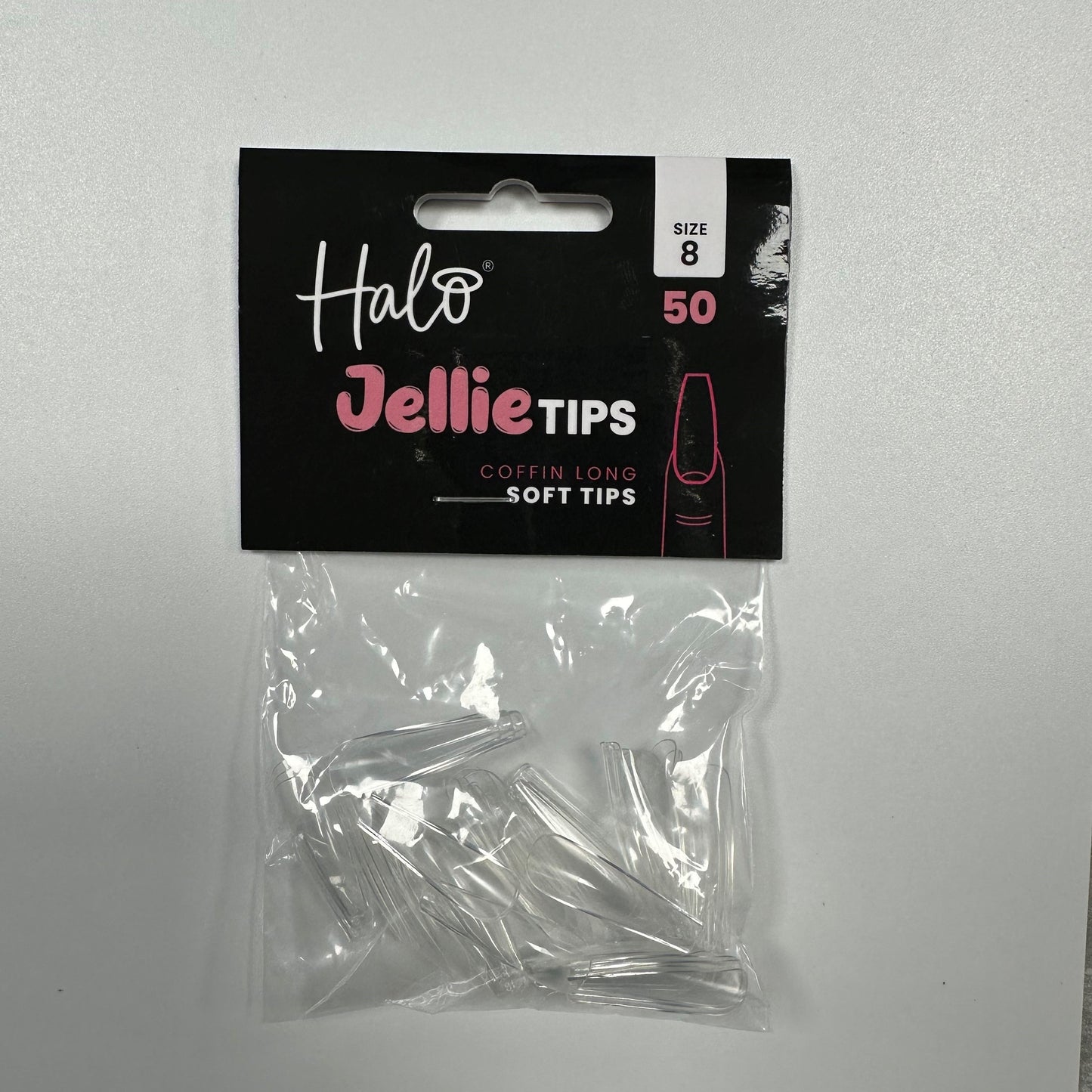 Halo Jellie Nail Tips Coffin Long