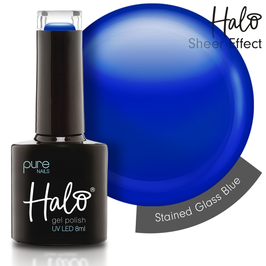Halo Stained Glass Blue