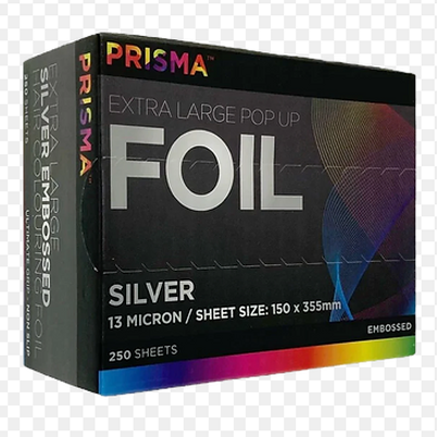 Prisma PopUp Embossed Foil - Extra Large Silver (150mm x 355mm) 250pcs