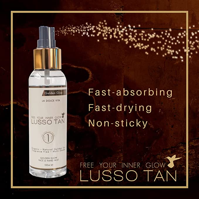 Lusso Tan Golden Glow Hand & Face Mist 100ml