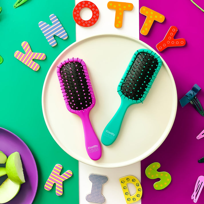 The Knot Dr. Knotty Kids Plum Pie Pink W/Black Paddle
