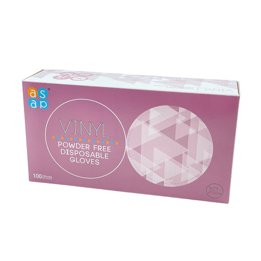 ASAP Vinyl Powder Free Gloves Clear Extra Large