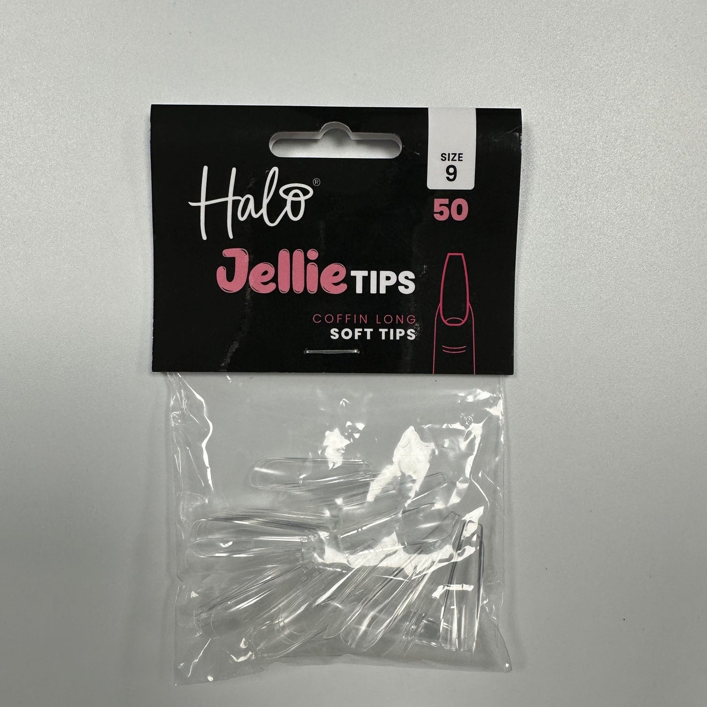 Halo Jellie Nail Tips Coffin Long