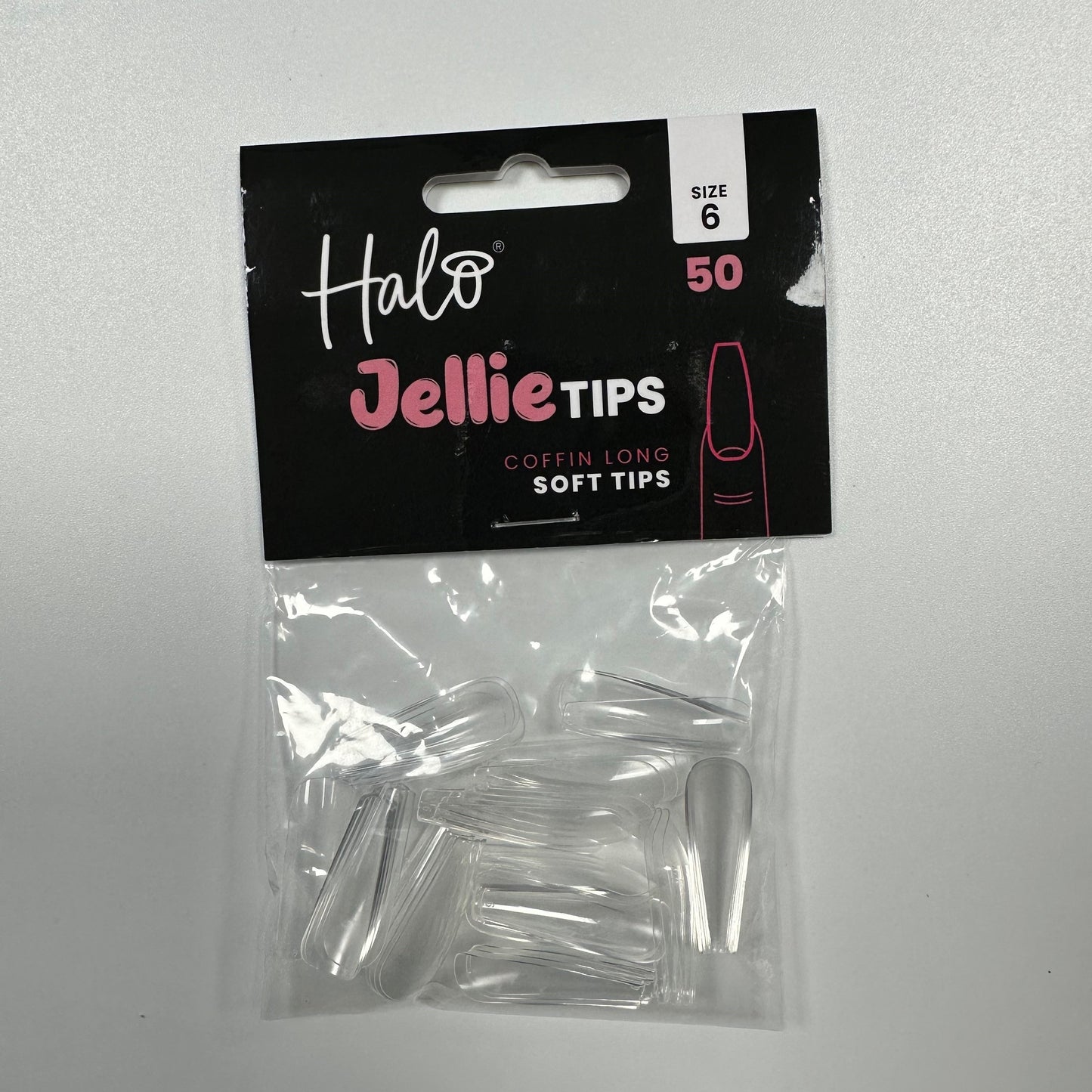 Halo Jellie Nail Tips Coffin Long
