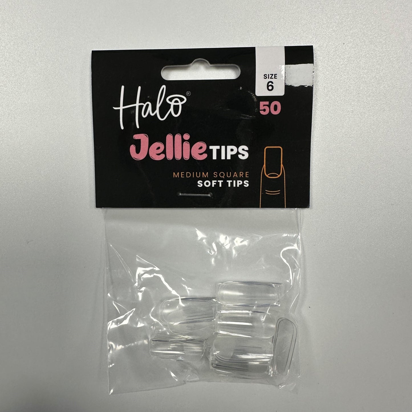 Halo Jellie Nail Tips Medium Square
