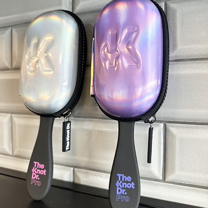 The Knot Dr. Pink Pro Mini With Case Hairbrush