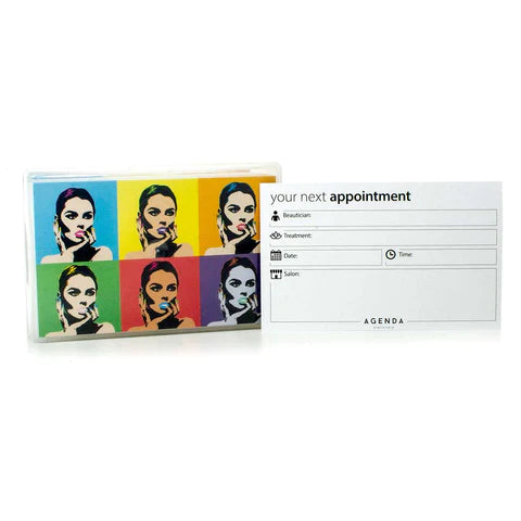 retro pink appointment card *