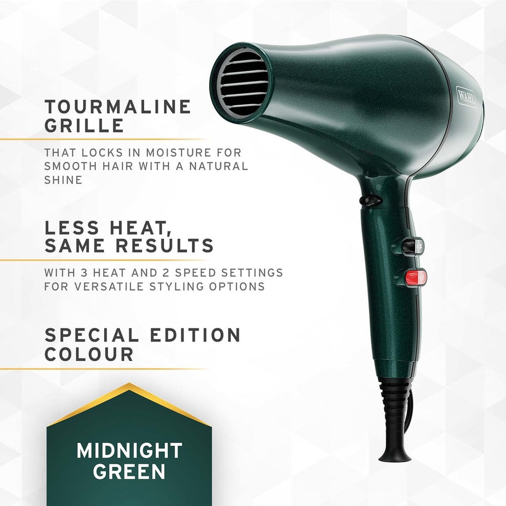 Wahl PRO KERATIN 2200W HAIR DRYER MIDNIGHT GREEN