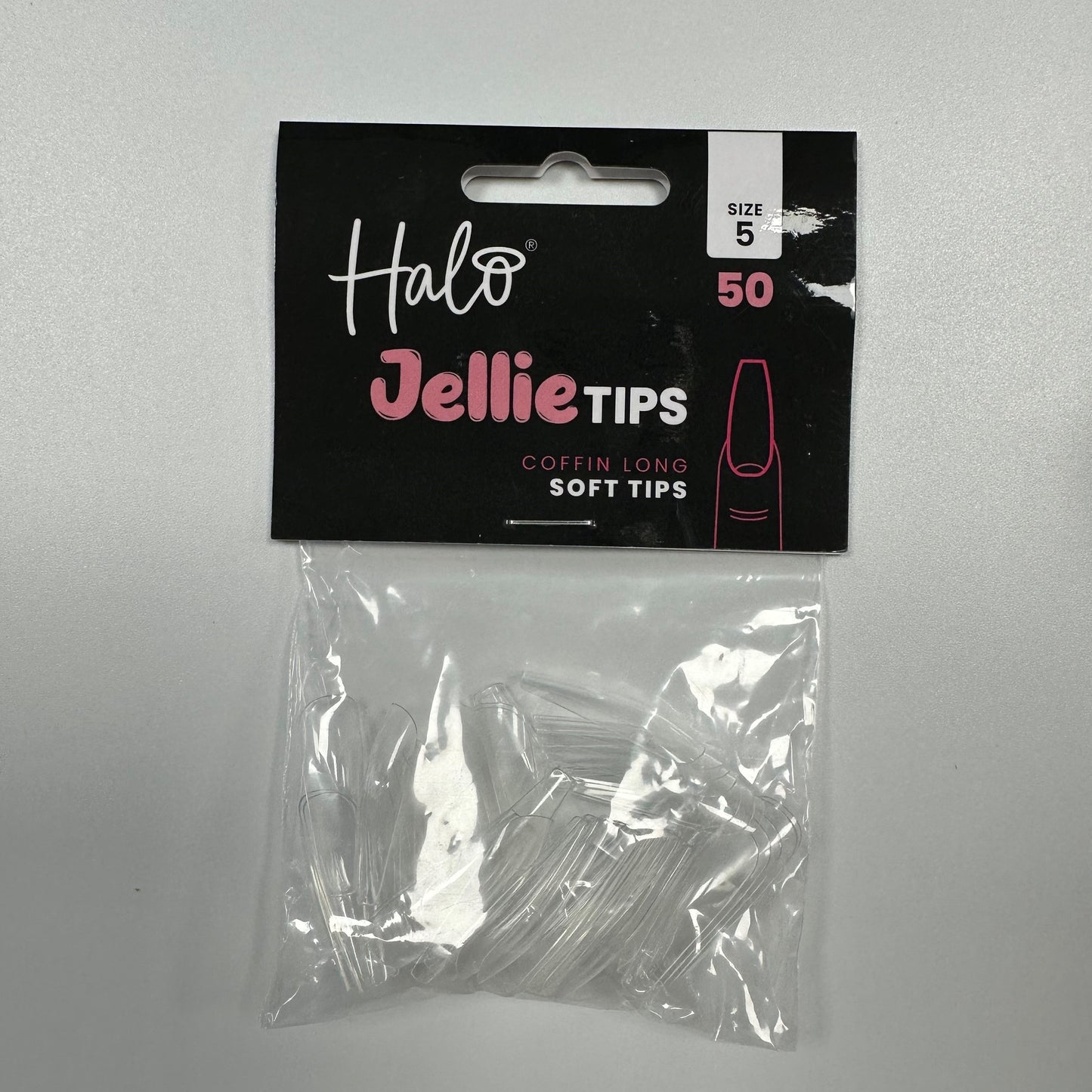 Halo Jellie Nail Tips Coffin Long