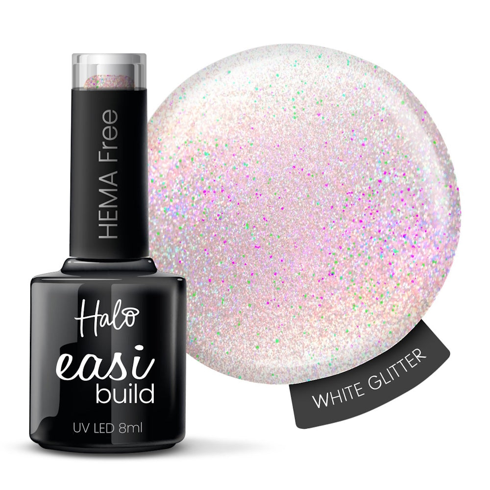 Halo Easibuild Hema -Free White Glitter 8ml