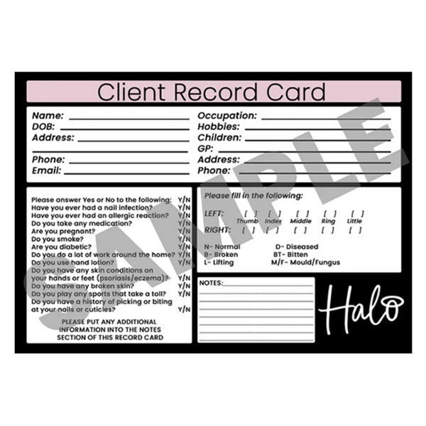 Halo Client Record Cards