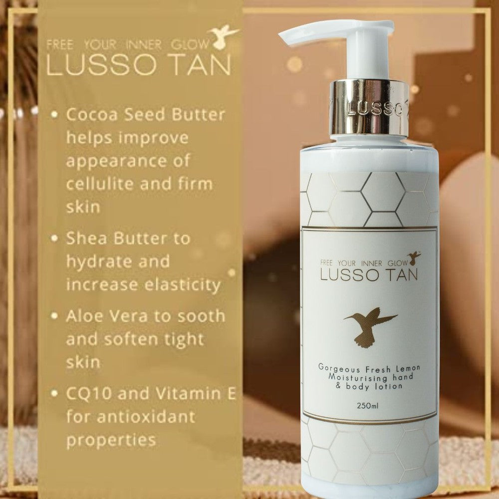 Lusso Tan Fresh Lemon Hand & Body Lotion