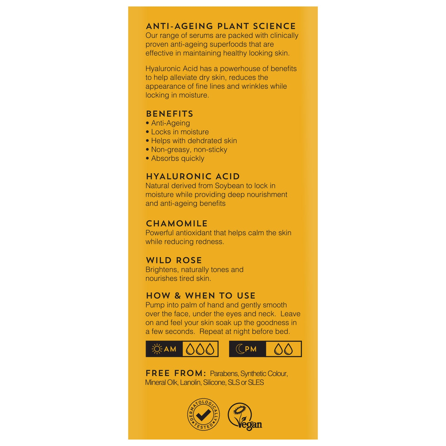 Maskology HYALURONIC ACID Daily Serum Chamomile Soybean