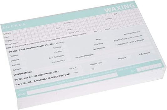 Waxing Consultation Cards
