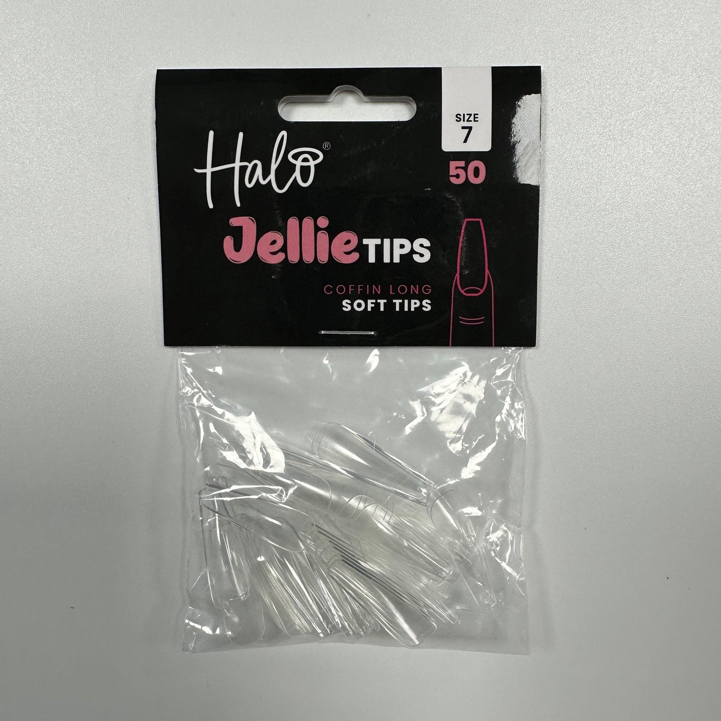 Halo Jellie Nail Tips Coffin Long