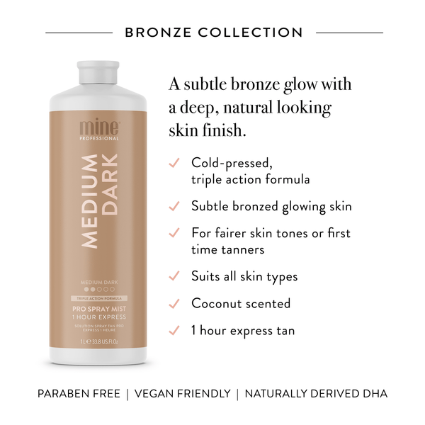 Medium Dark Pro Spray Mist 1L Professional Tan