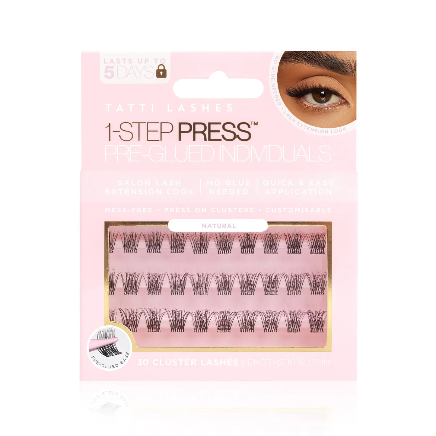Tatti Lashes 1 Step Pre-Glued Natural