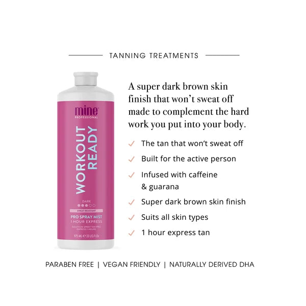 MineTan Workout Pro Spray Tan Mist 1L