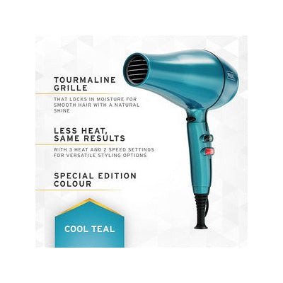 PRO KERATIN 2200W HAIR DRYER COOL TEAL