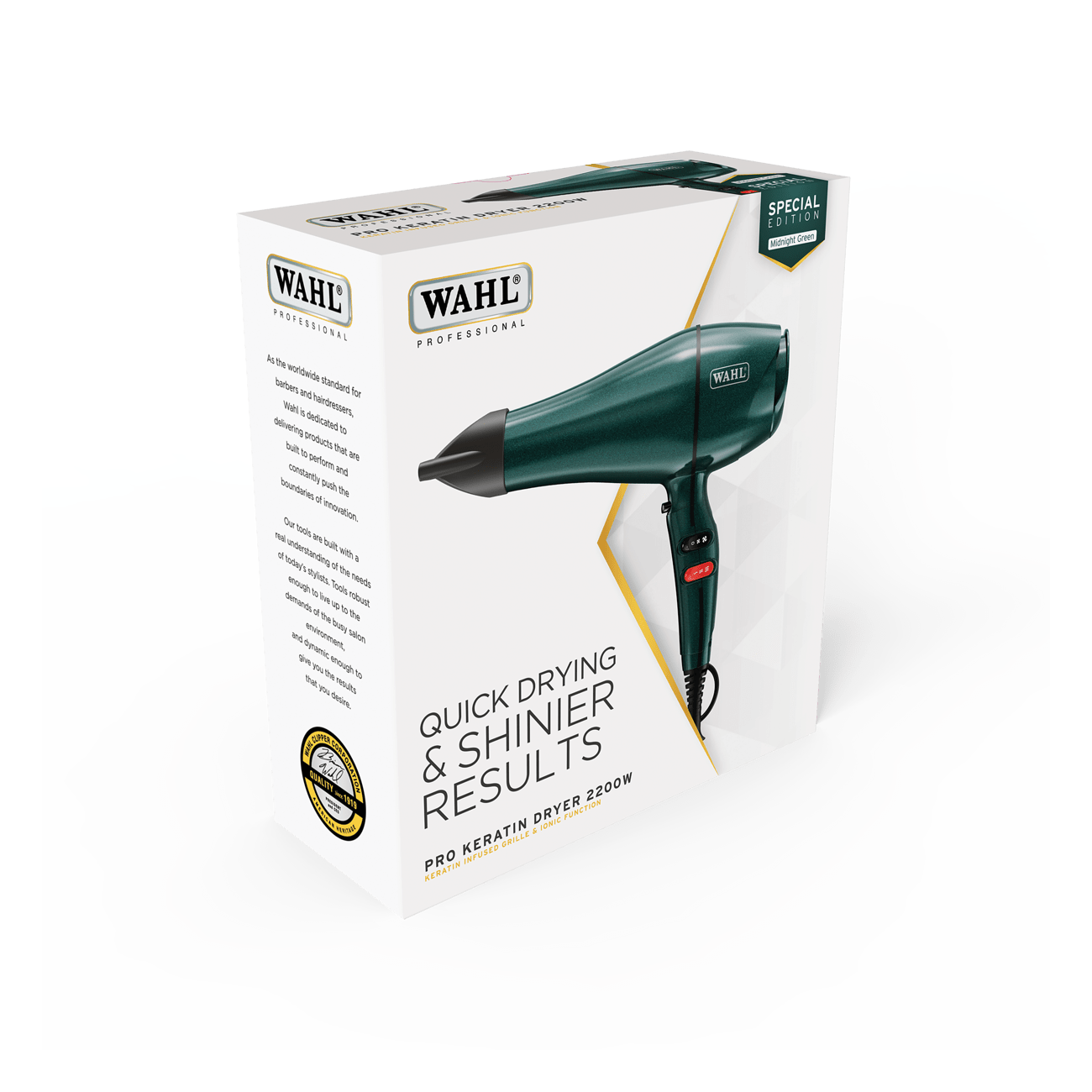 PRO KERATIN 2200W HAIR DRYER MIDNIGHT GREEN