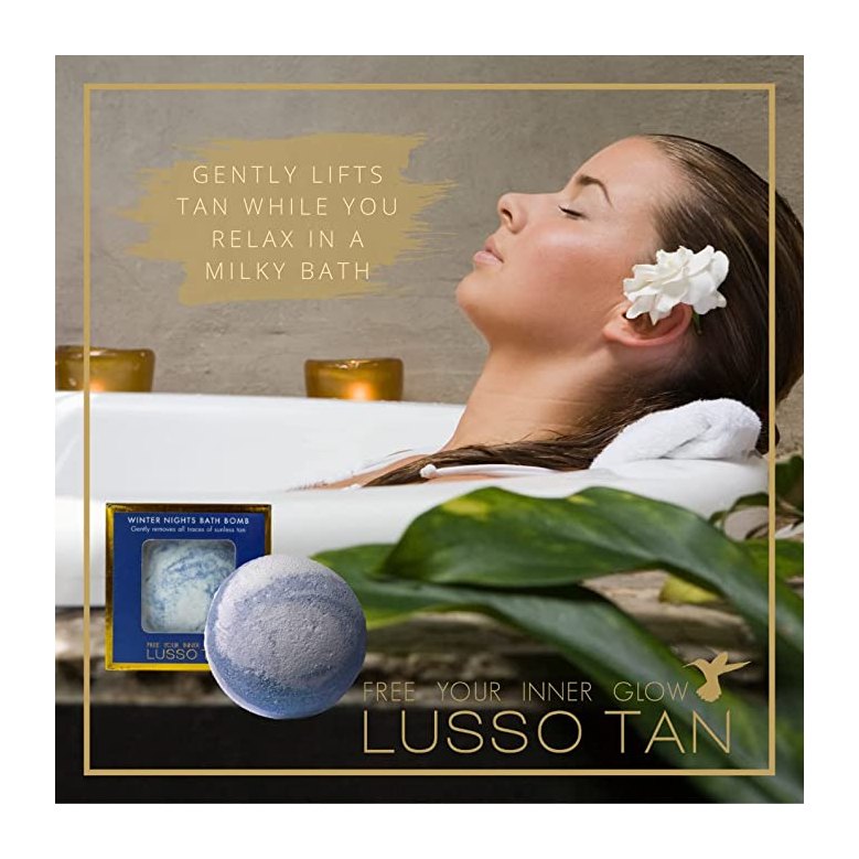 Lusso Tan Removing Bath Bomb - Winter Nights