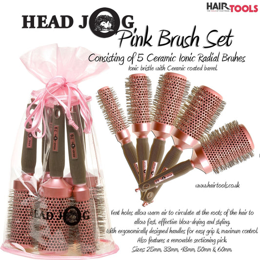 Hair Tools Head Jog Pink Radial Brush