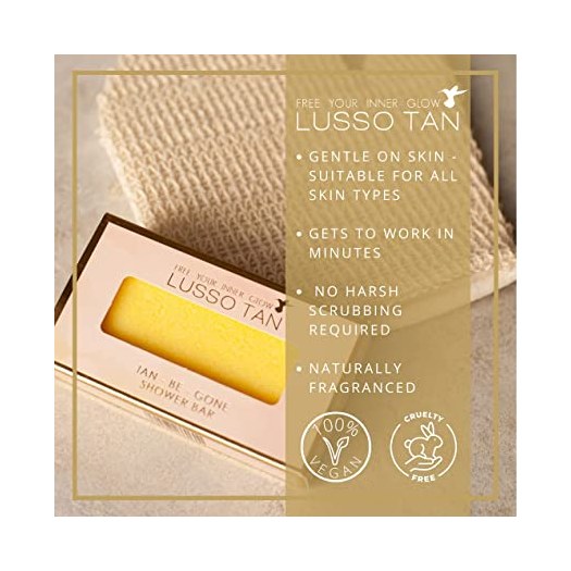 Lusso Tan Be Gone Shower Bar - Fresh Lemon