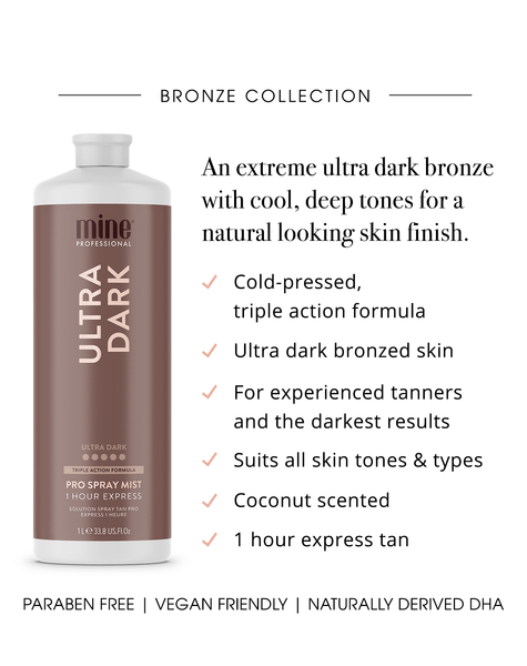 Ultra Dark Pro Spray Mist 1L Professional Tan