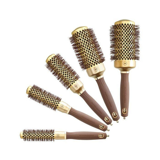 Olivia Garden Wavy Bristles Gold & Brown 45mm