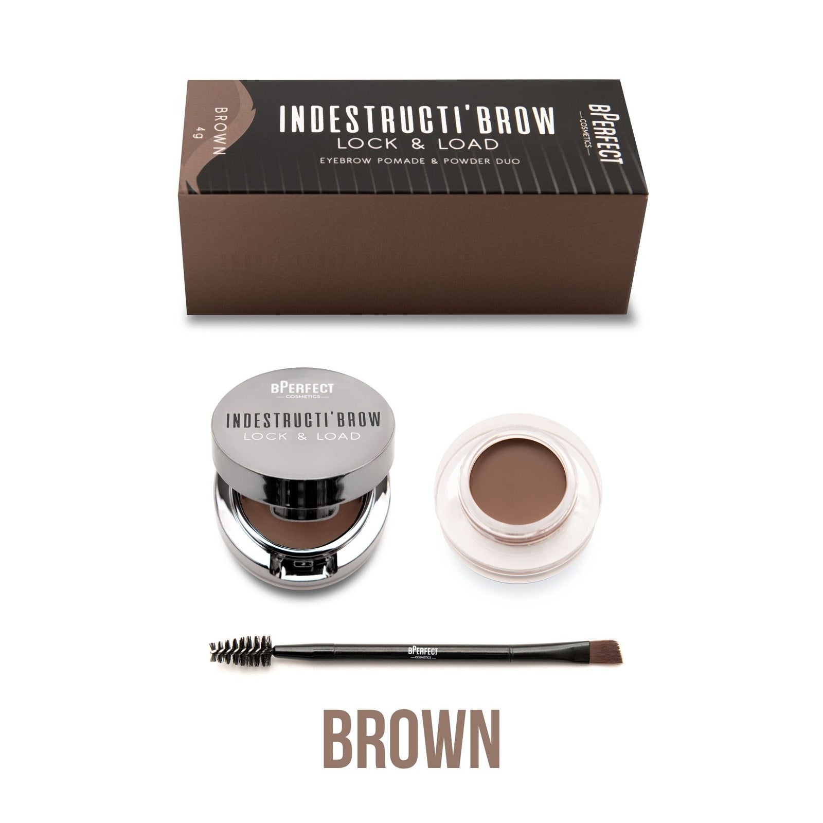 IndestructiBrow Lock and Load Eye Brow Set Brown 4g