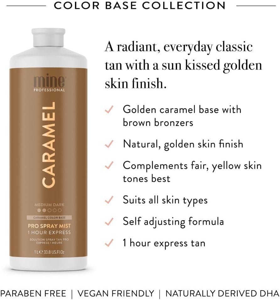 MineTan Caramel Tan Pro Spray Tan Mist 1L