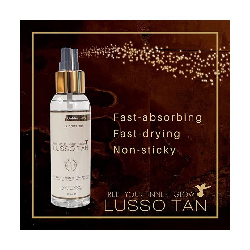 Lusso Tan Golden Glow Hand & Face Mist 100ml