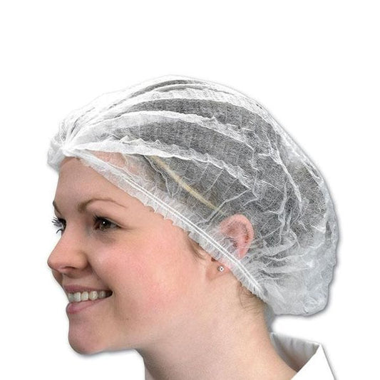 SS Disposable Mob caps White 100 pk