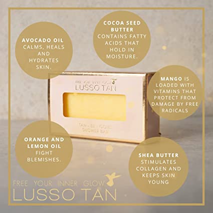 Lusso Tan Be Gone Shower Bar - Fresh Lemon (D)