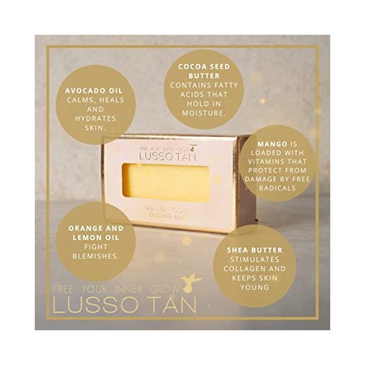 Lusso Tan Be Gone Shower Bar - Fresh Lemon