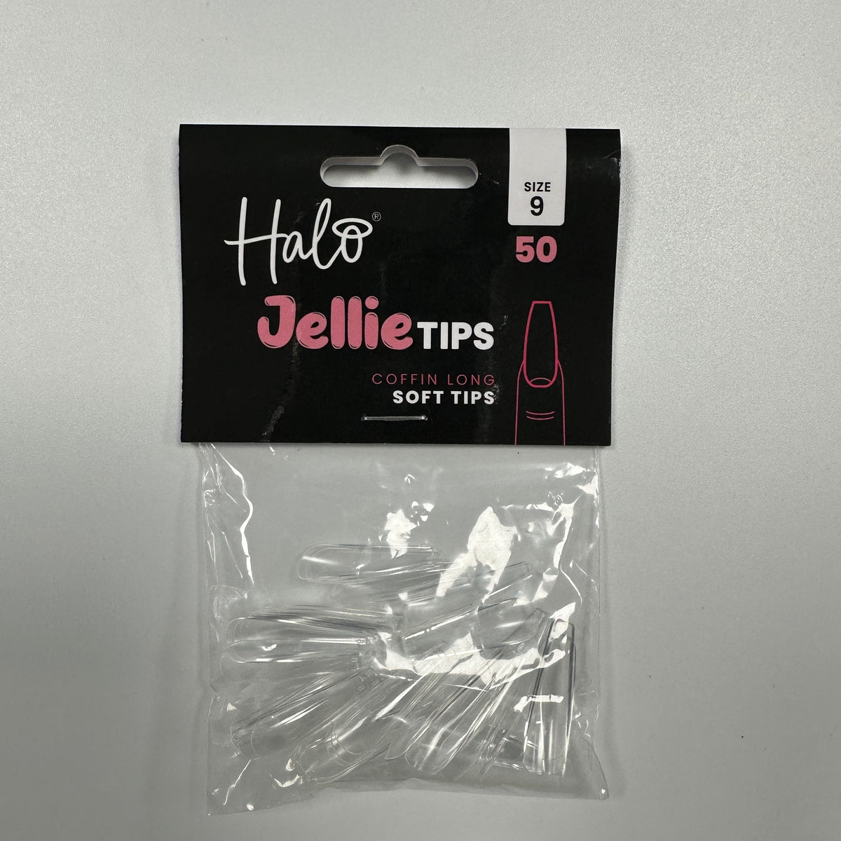 Halo Jellie Nail Tips Coffin Long