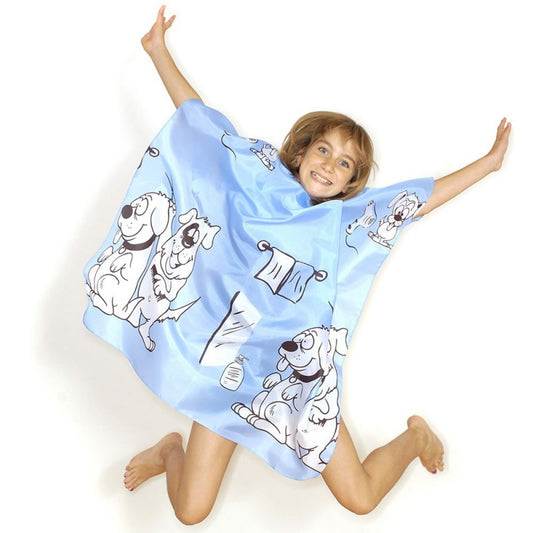 CHILDREN'S DOGGY GOWN BLUE