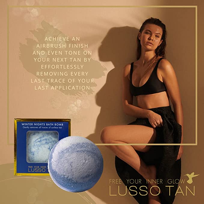 Lusso Tan Removing Bath Bomb - Winter Nights (D)