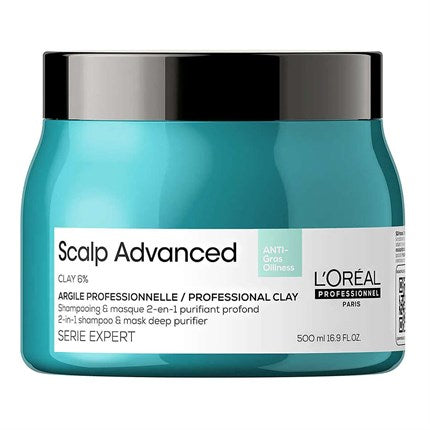 L'Oreal Serie Expert Scalp Advanced Anti-Oiliness 2-in-1 Deep Purifier Clay Mask 500ml