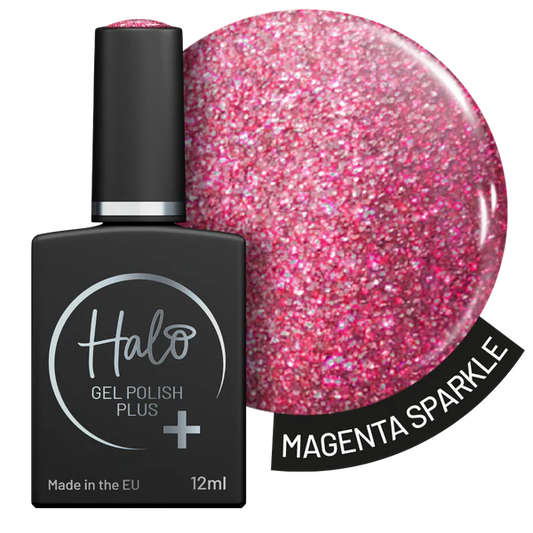 Halo Gel Polish Plus Magenta Sparkle 12ml
