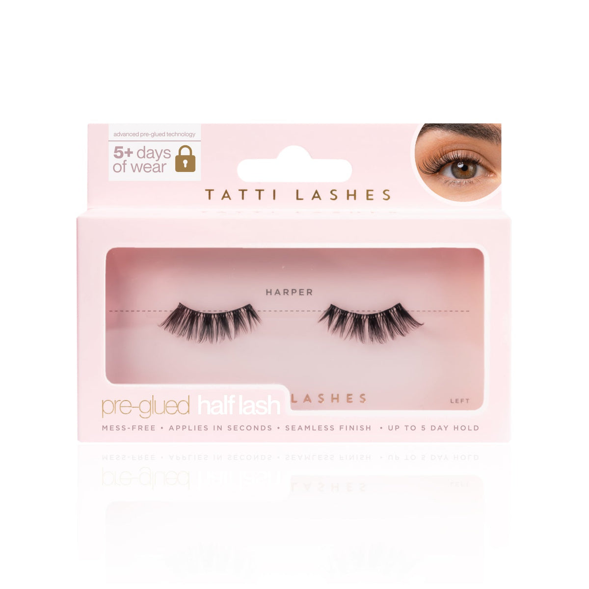 Tatti Lashes x Olivia Attwood Pre Glued Harper Half Lashes