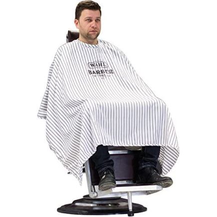 Wahl Barbers Cape White & Black Stripes