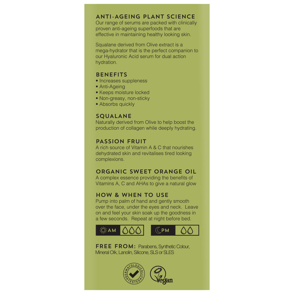 SQUALANE Daily Serum • Passion Fruit • Orange Oil •